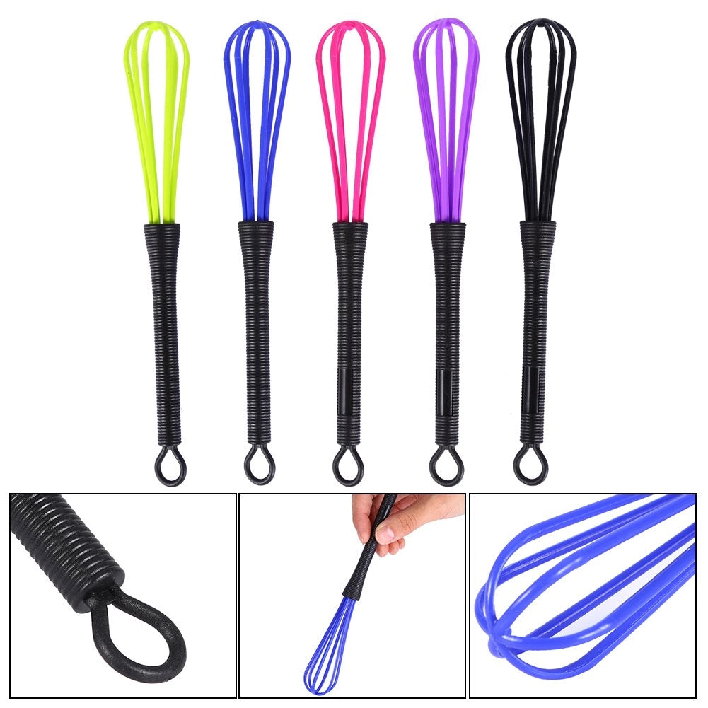Set di 5 fruste in silicone, mini, 18 cm, adatte al lavaggio in lavastoviglie