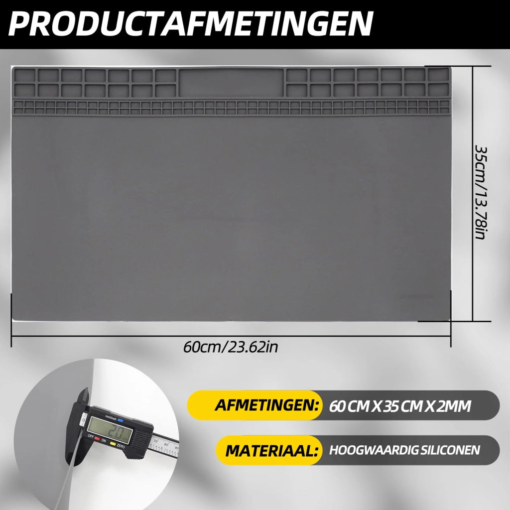 Tappetino riscaldante, dimensioni 60x35 cm, resistente al calore fino a 500°C, antistatico e magnetico