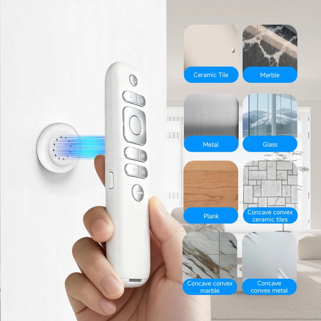 12 supporti magnetici per telecomandi, adesivi, di colore bianco