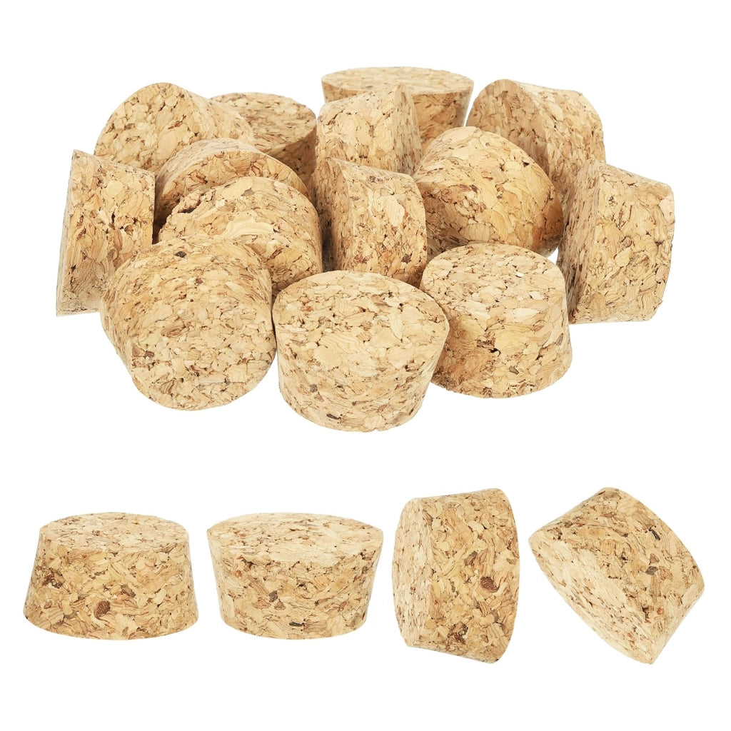 20 tappi per bottiglie, in sughero sintetico, dimensioni 39x33x20 mm, realizzati con legno naturale