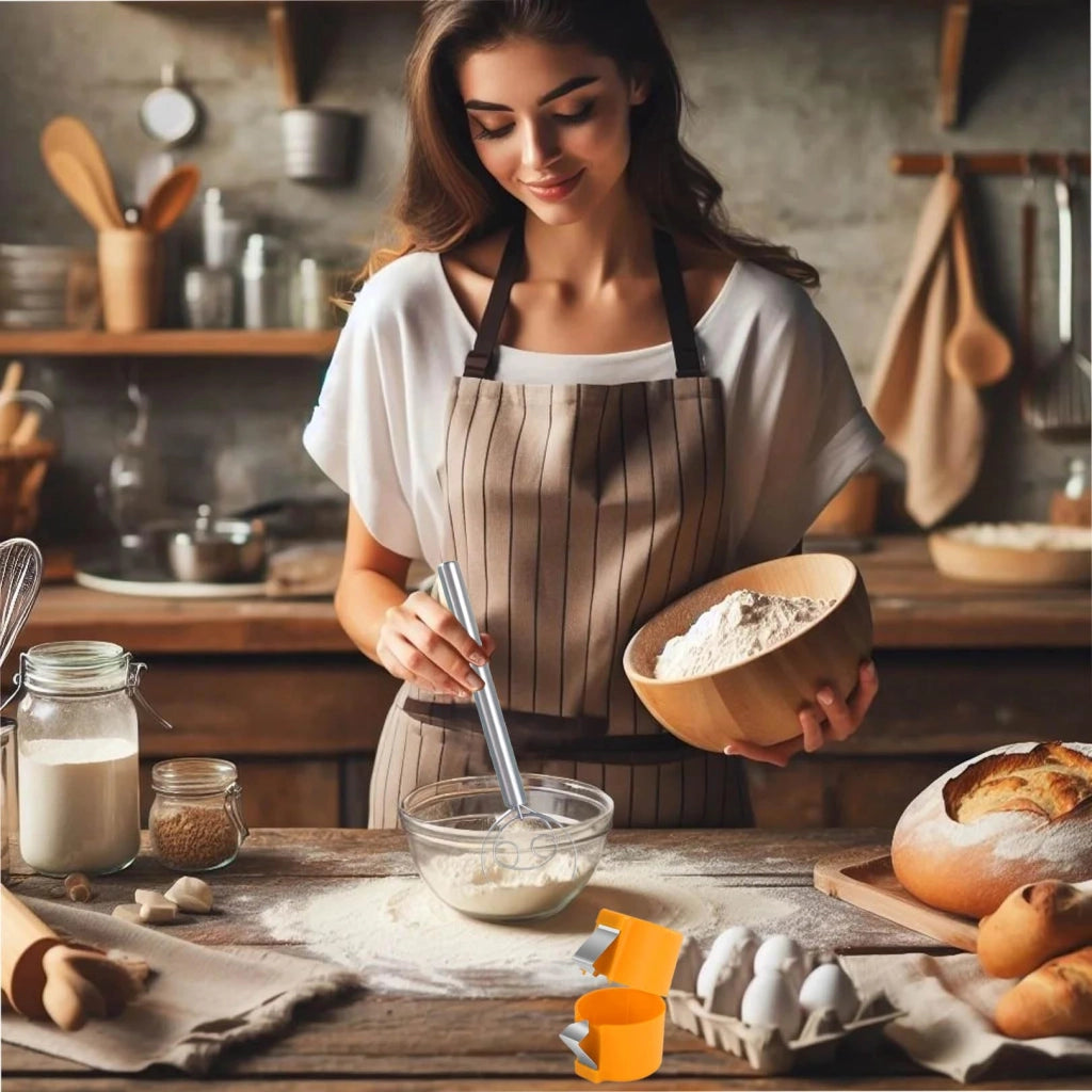 Set di fruste da cucina, 2 pezzi, in acciaio inossidabile, 30 cm + frusta per impasti