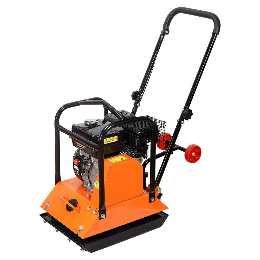 Piastra vibrante a benzina HZR90 compattatore terreno 212 cc 6,5 CV 15 kN robusto per pavimentazioni asfalto e giardino piastra 53x40 cm
