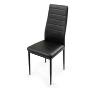 Set 4 sedie in similpelle colore nero cm 40x41x95h