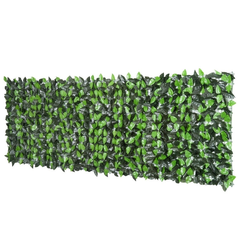 Siepe artificiale verde con schermatura, 300 × 100 cm