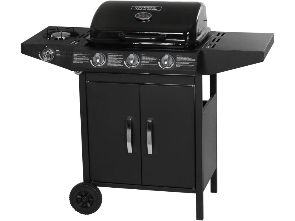 Barbecue gas "Festa 5" - 5 fuochi di cui 1 laterale - 12,9 Kw- Nero