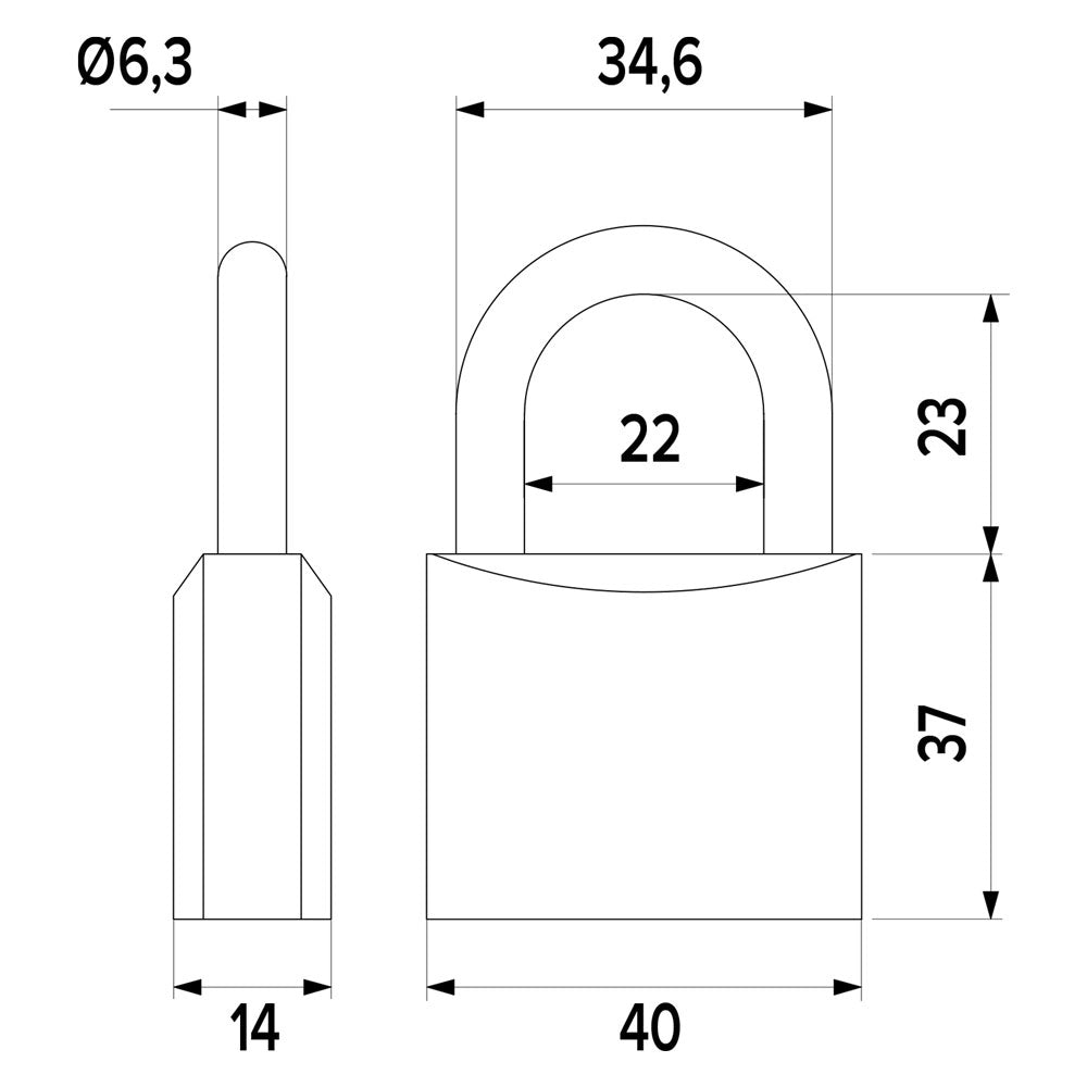 LUCCHETTO MARINO mm 40