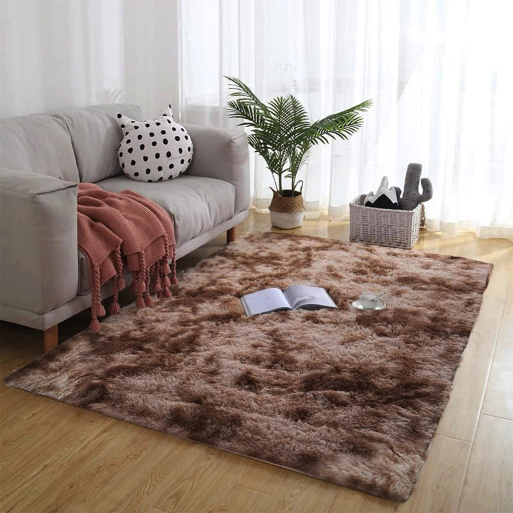 Tappeto shag, lavabile, antiscivolo, 50x160 cm, marrone
