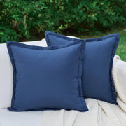 Coperte per cuscini, 50x50 cm, set da 2, impermeabili, colore blu navy