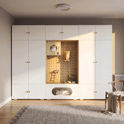Armadio guardaroba 3 in 1 con parete tiragraffi 270x50x200 cm