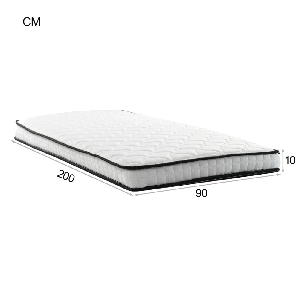 Letto singolo 90x200 beige in velluto con estraibile e materasso