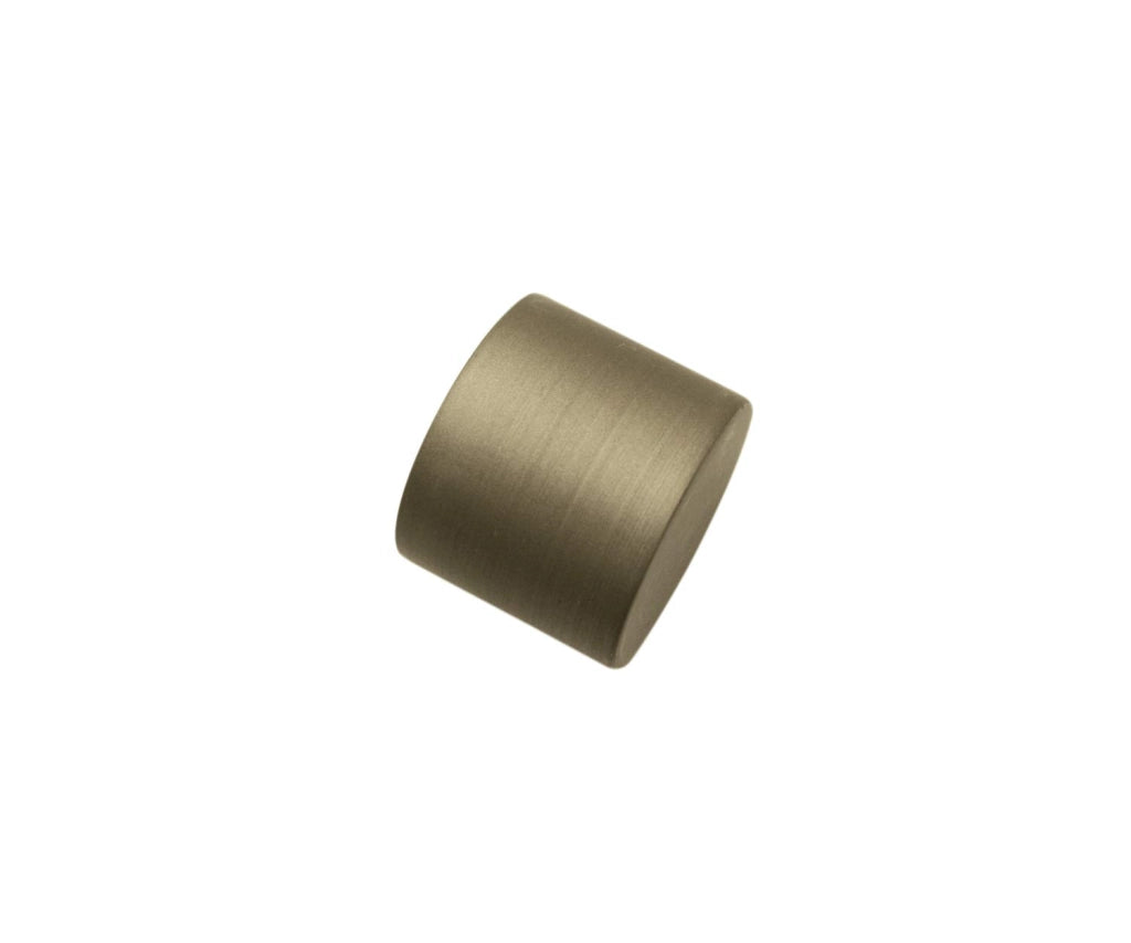 Set di tappi terminali, metallo, color cappuccino, diametro 19 mm, 2 pezzi