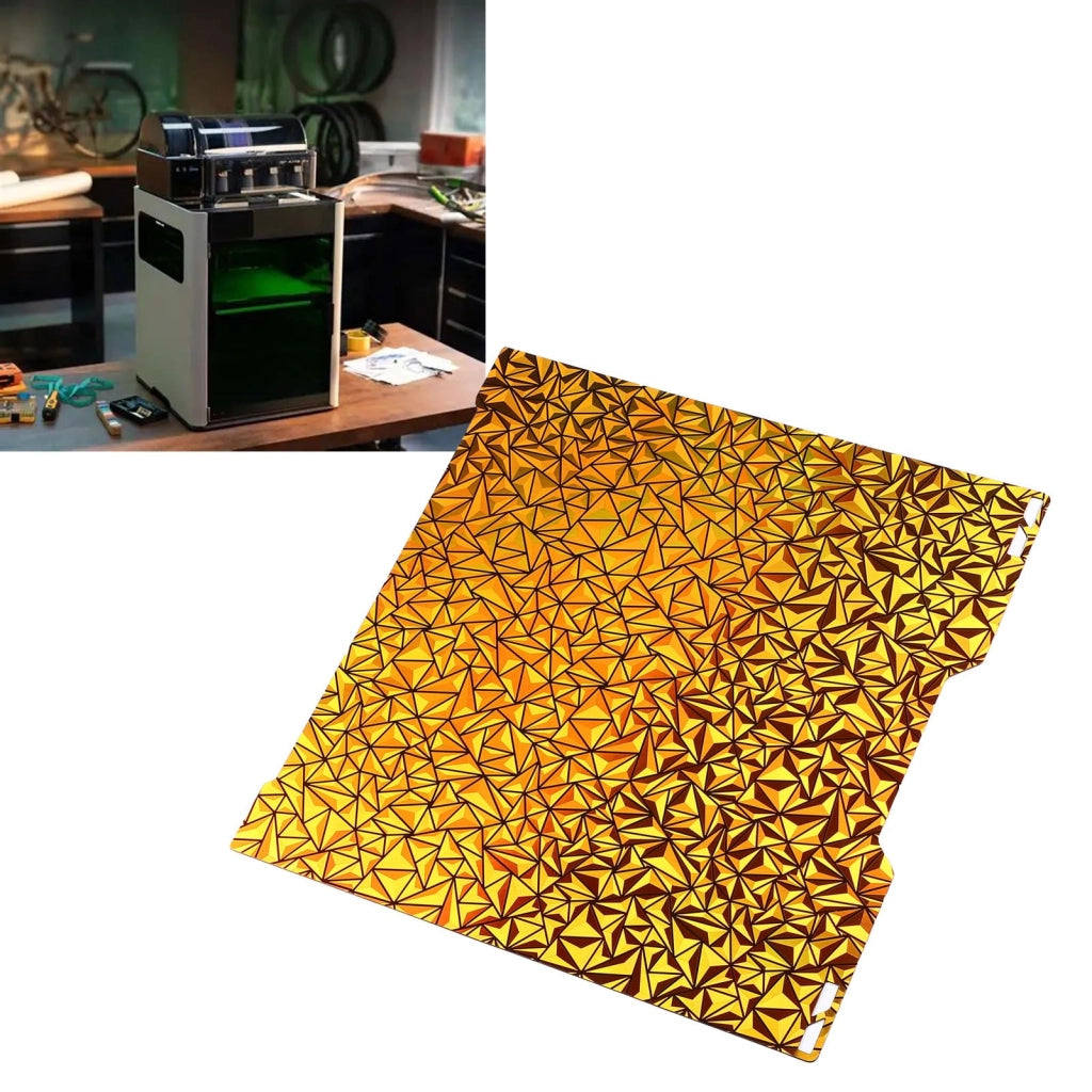 Piastra magnetica flessibile per stampanti 3D, PEY-PEO, motivo a stella, dimensioni 346 x 355 mm