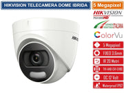 HIKVISION DS-2CE72HFT-F TELECAMERA DOME COLOR VU IBRIDA 4IN1 TVI/AHD/CVI/CVBS 5 MEGAPIXEL 3.6MM OSD IP67