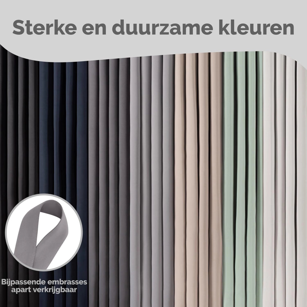 Tende oscuranti, 140x145 cm, set da 2, completamente oscuranti, grigio scuro
