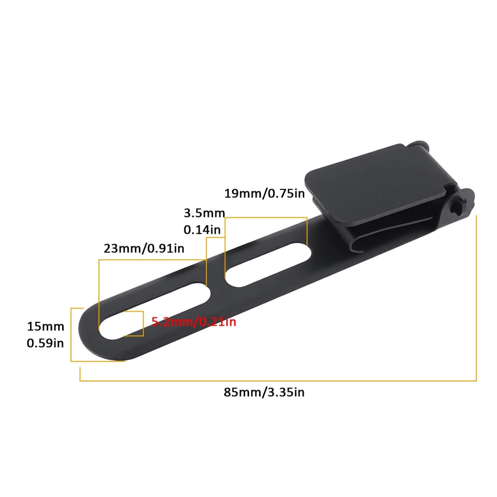 Clip per feste, confezione da 2, dimensioni 85x15 mm, colore nero, con viti