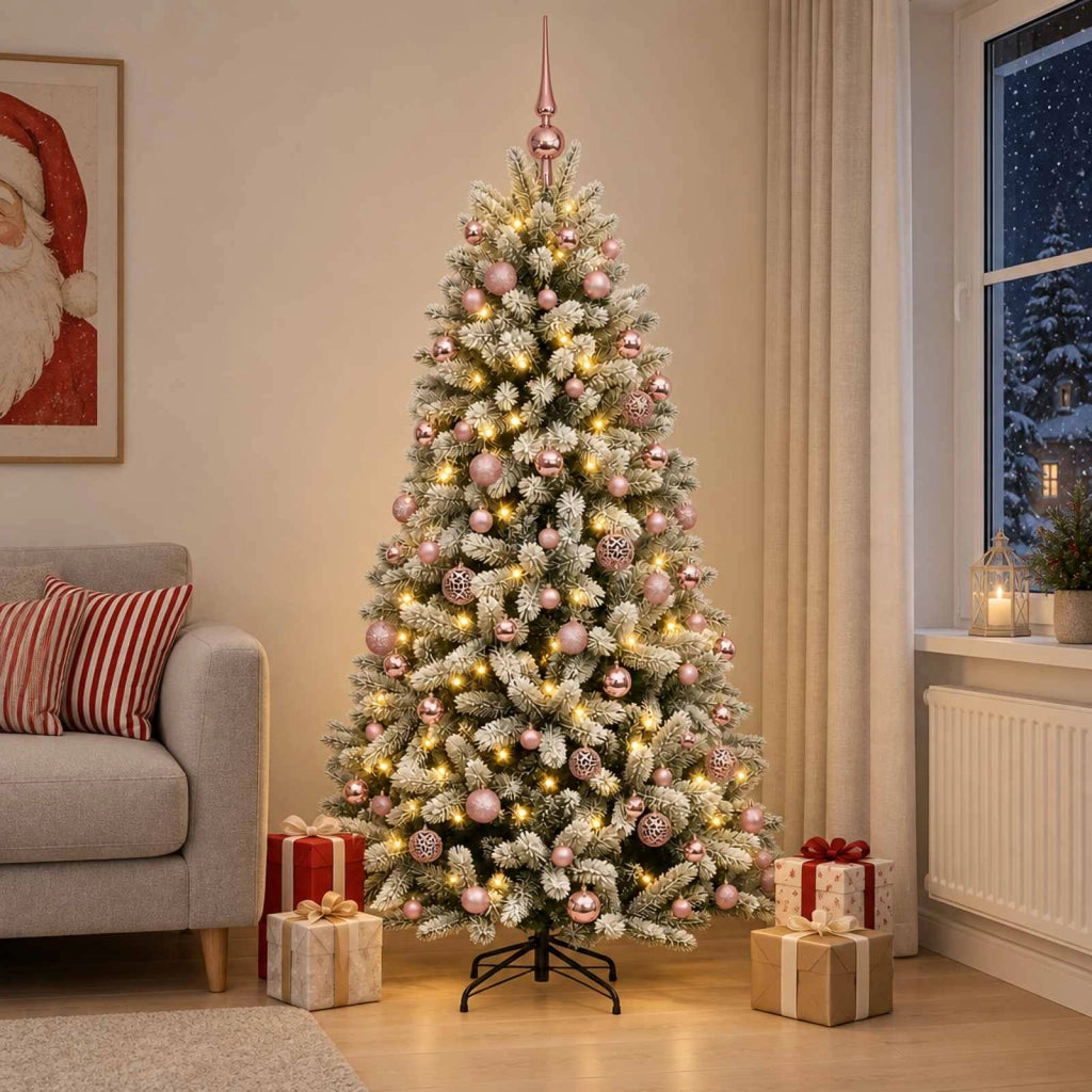 Albero di Natale Artificiale con Palline 180 cm 300 LED 3466713