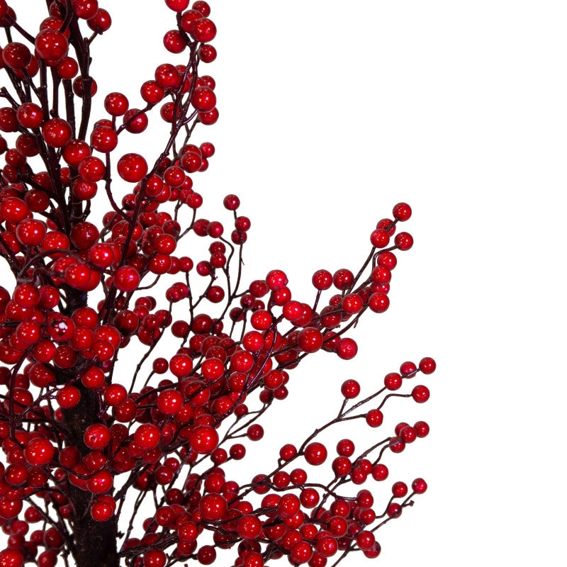 Albero plastica bacche rosso cm50h170