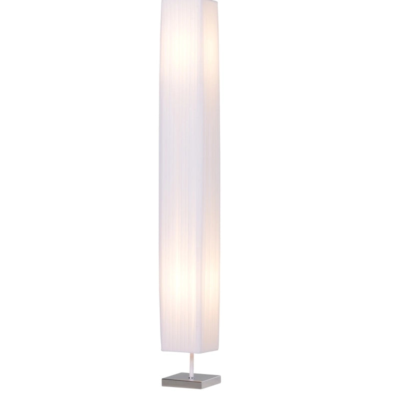 Lampada da terra a colonna bianca con interruttore a pedale