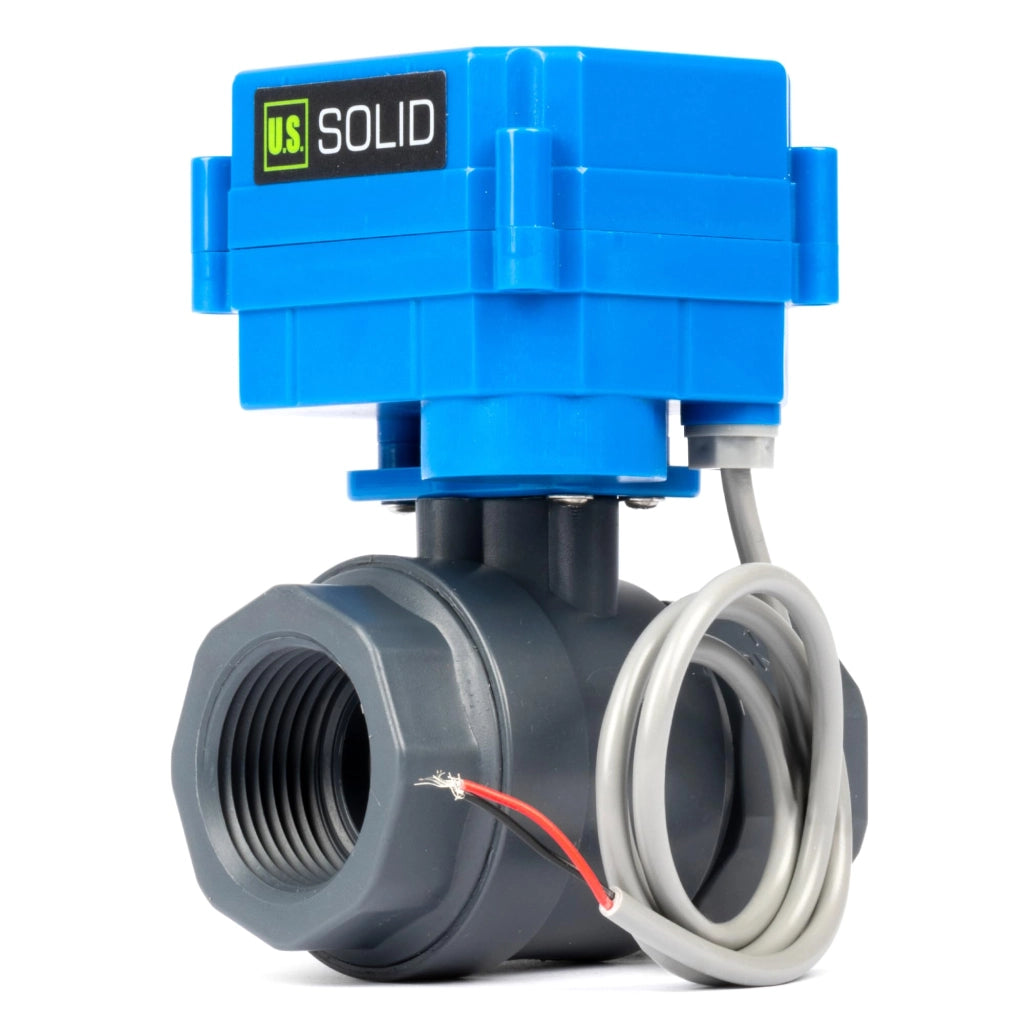 Valvola a sfera in PVC-U da 1", elettrica, 9-36V AC/DC, normalmente aperta