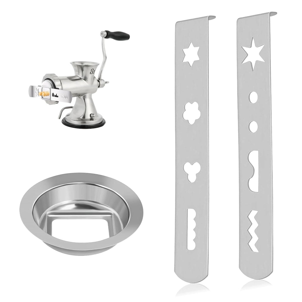 Accessori per macelleria per decorare la carne, 8 forme diverse, acciaio inossidabile, confezione da 2 pezzi