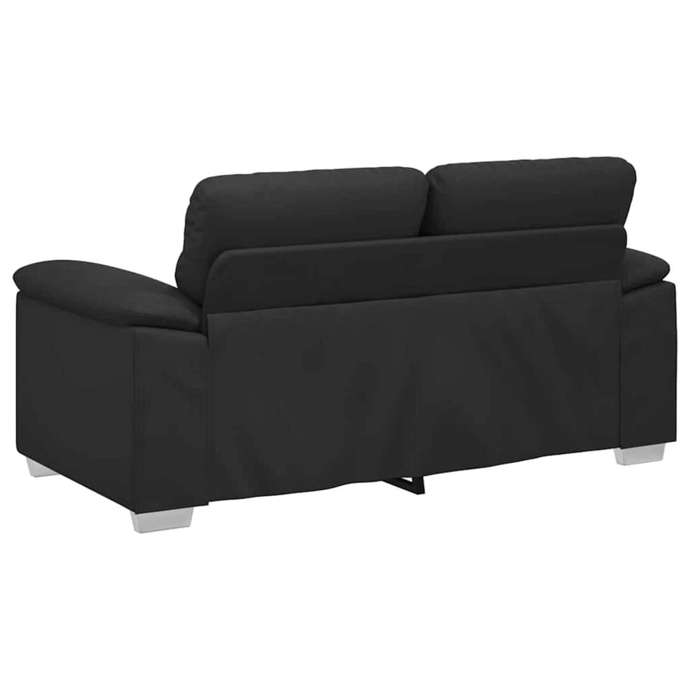 Divano a 2 posti nero 160x81x84 cm in similpelle