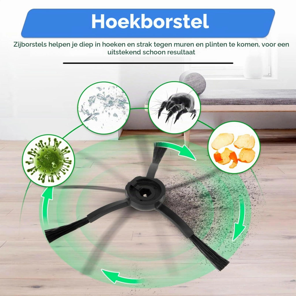 6 spazzole laterali per aspirapolvere robot Roborock Q5 Max+, S8 MaxV Ultra e altri modelli.