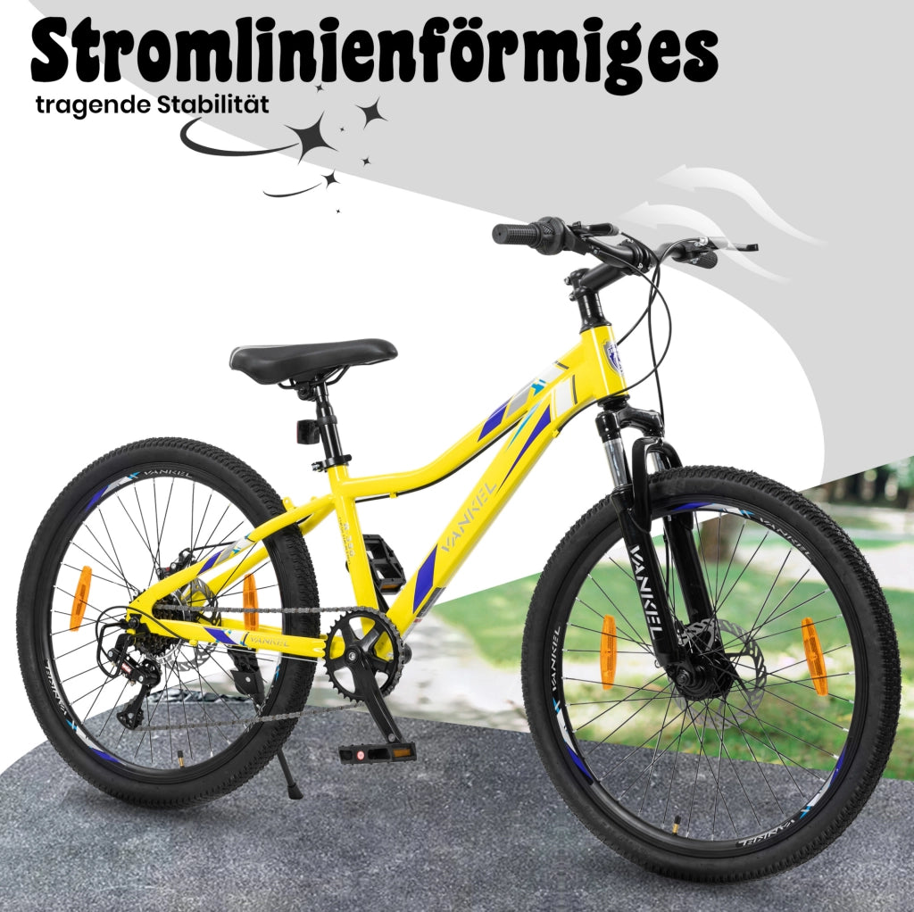 MOUNTAIN BIKE per bambini 61 cm 6 velocità Gialla