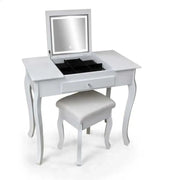 Consolle con sgabello e specchio Illuminato 80x40x139 cm