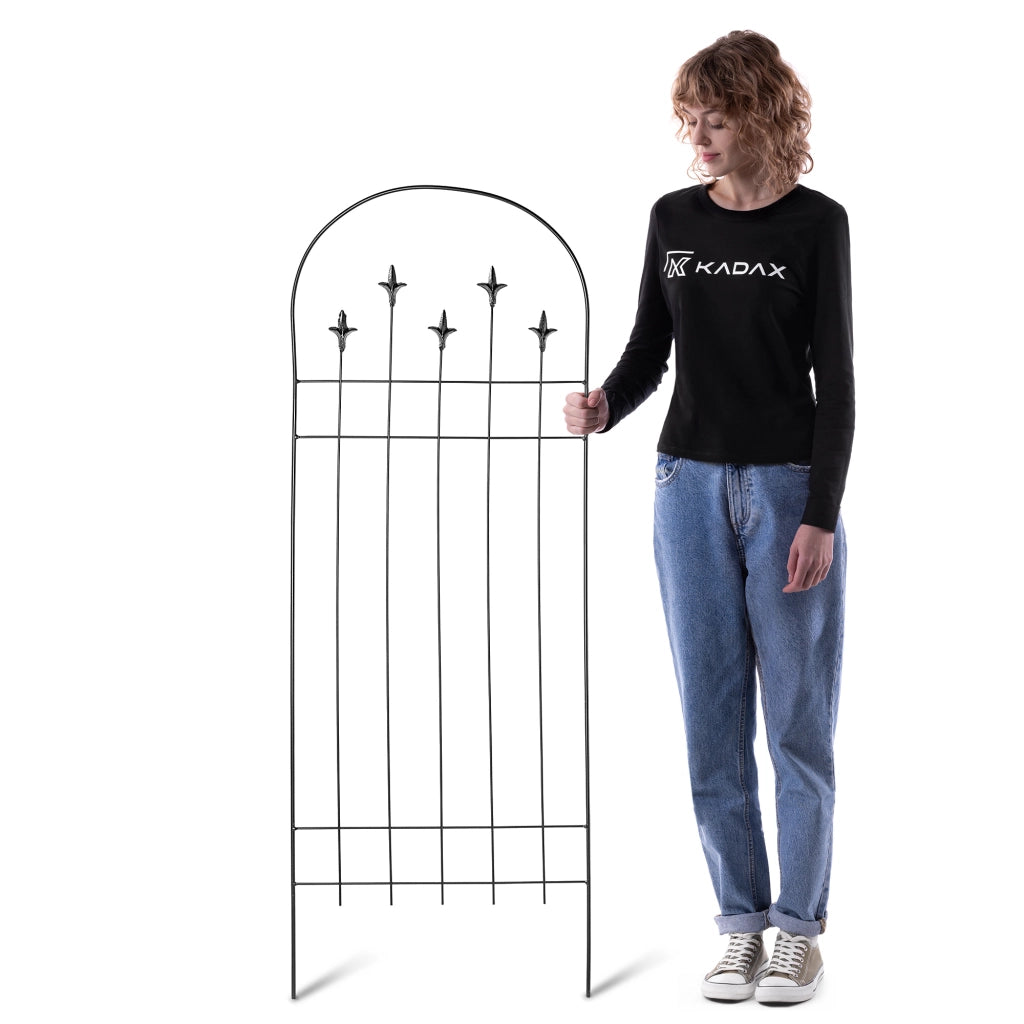 KADAX Tutore da giardino in acciaio nero