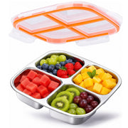 Contenitore per snack con scomparti, capacità 600 ml, a prova di perdite, ideale per scuola e lavoro
