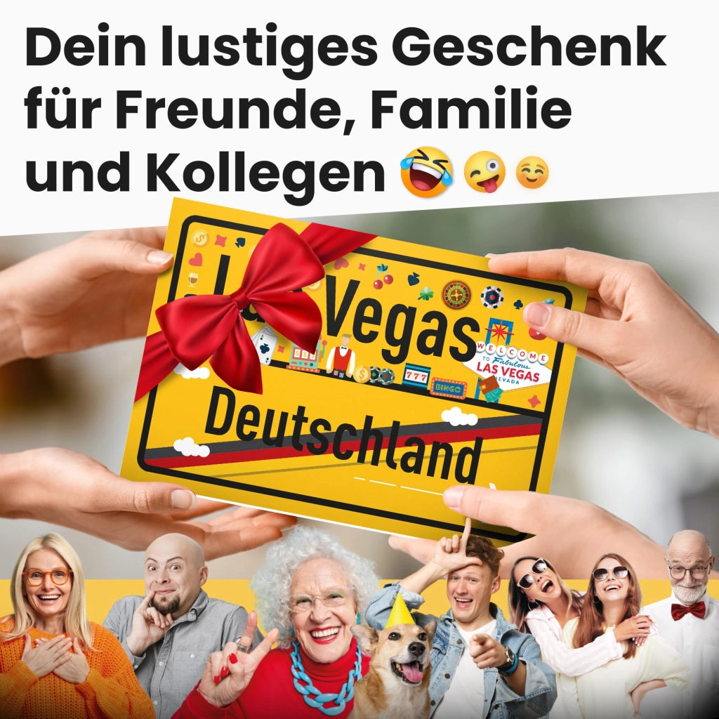 Targa in plastica per Las Vegas, dimensioni 30x20 cm – Idea regalo per un addio
