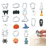 Set di formine per Halloween, 12 forme, in acciaio inossidabile, per biscotti