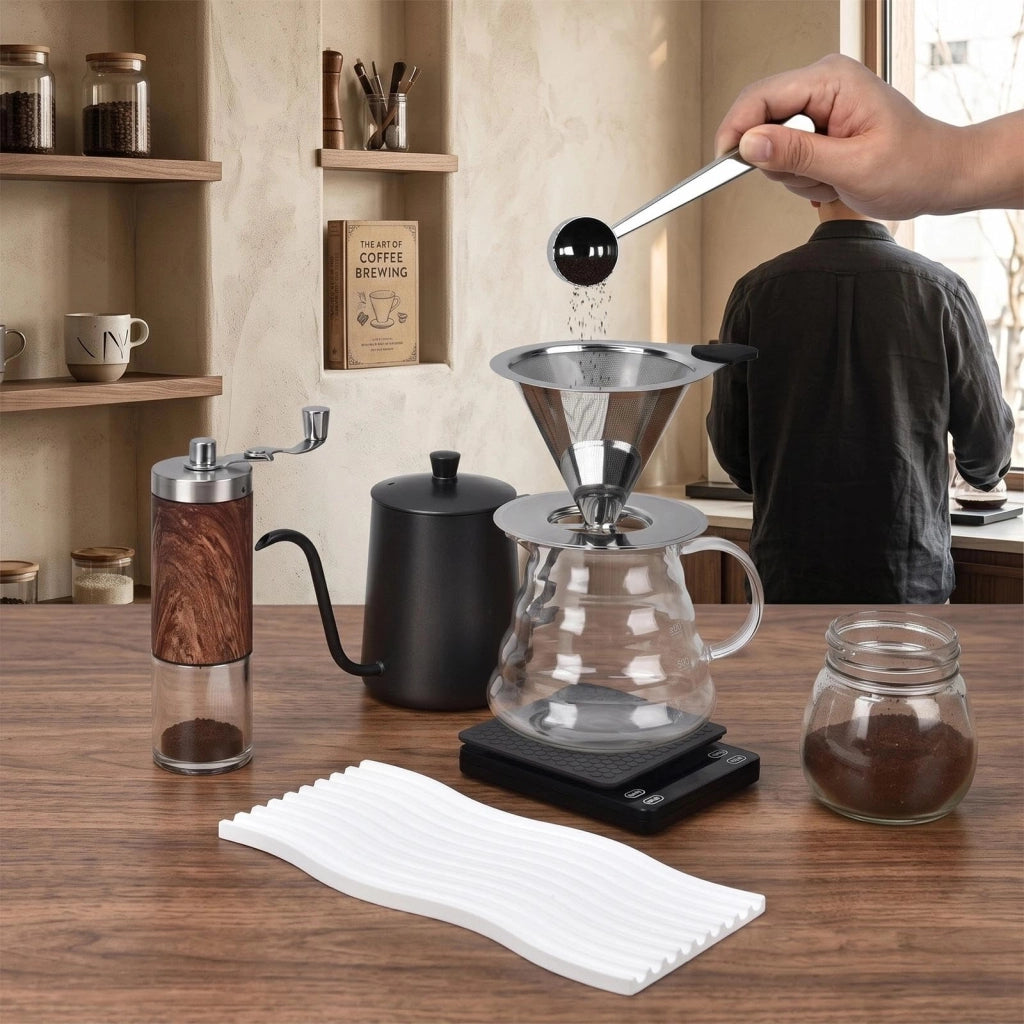 Cesto filtro in acciaio inossidabile, riutilizzabile, per filtri da caffè, confezione singola