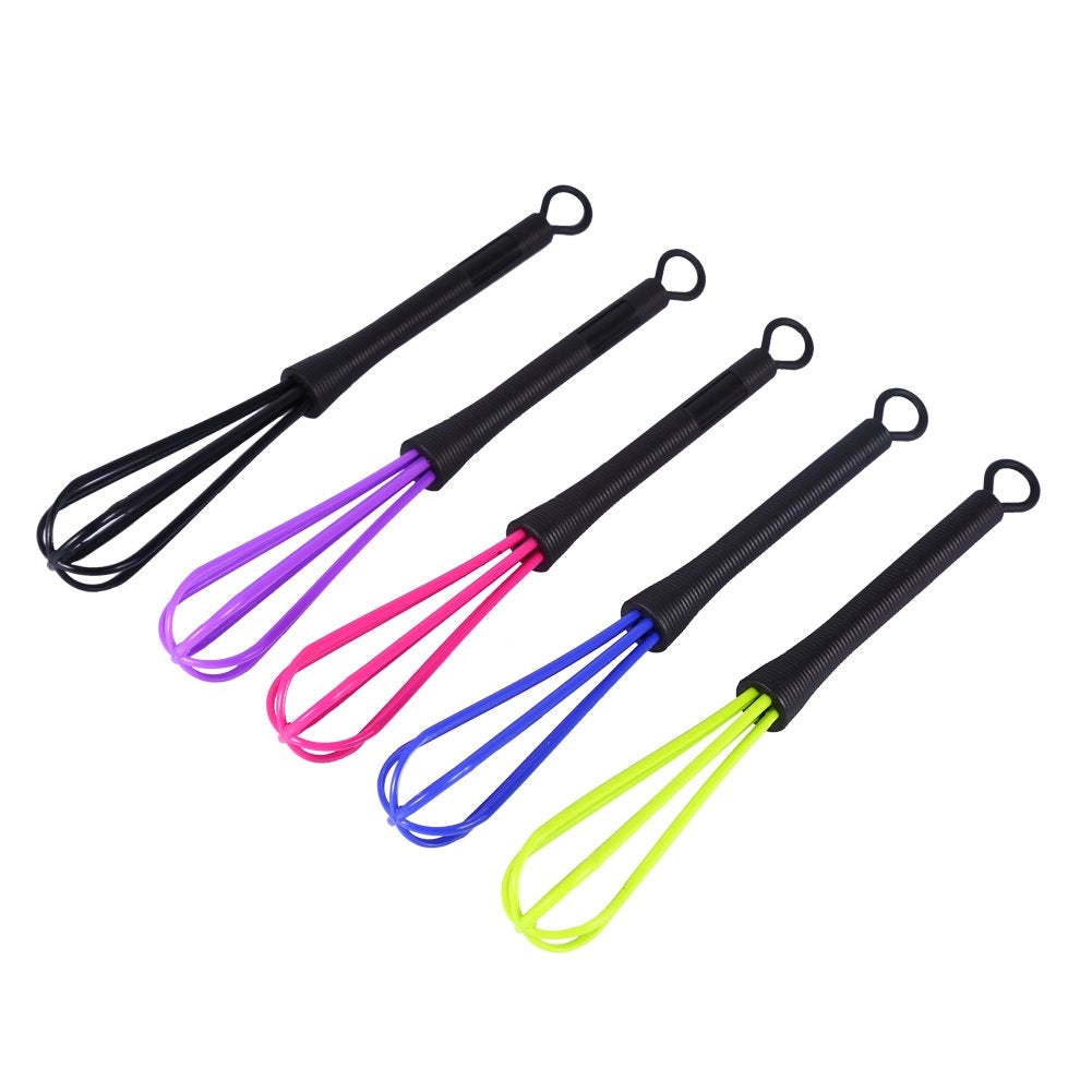 Set di 5 fruste in silicone, mini, 18 cm, adatte al lavaggio in lavastoviglie