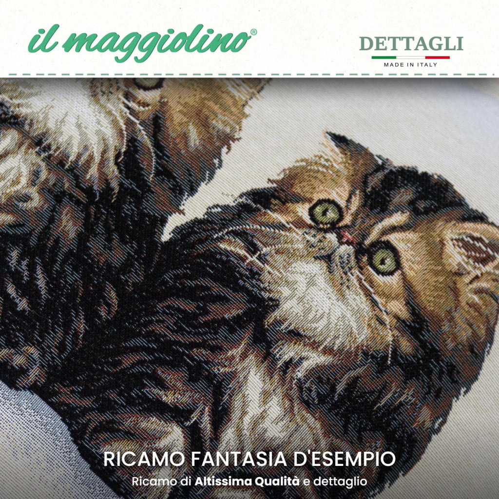 Tovaglia Gobelin, 100x100 cm, con bordo rifinito, Italy