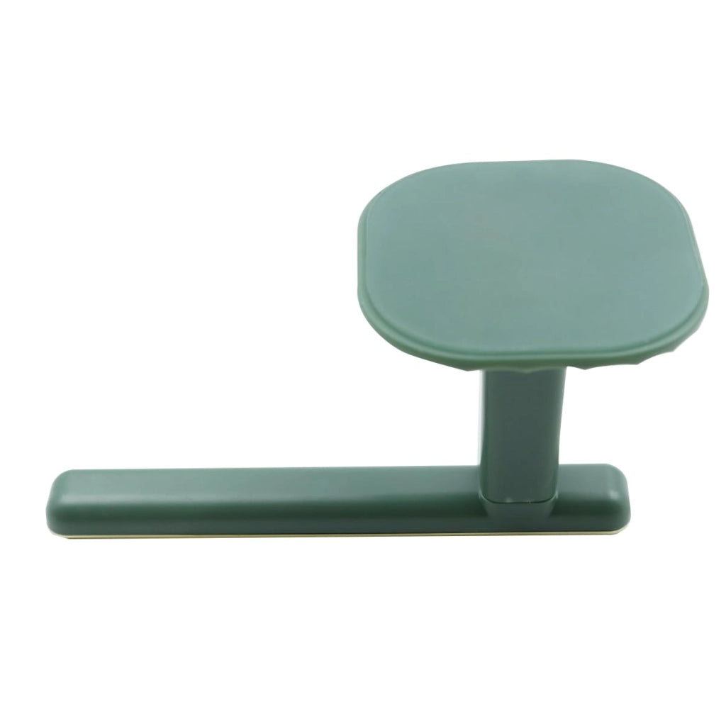 2 ganci adesivi per tende, colore verde, dimensioni 14,5 x 7 cm, multifunzione