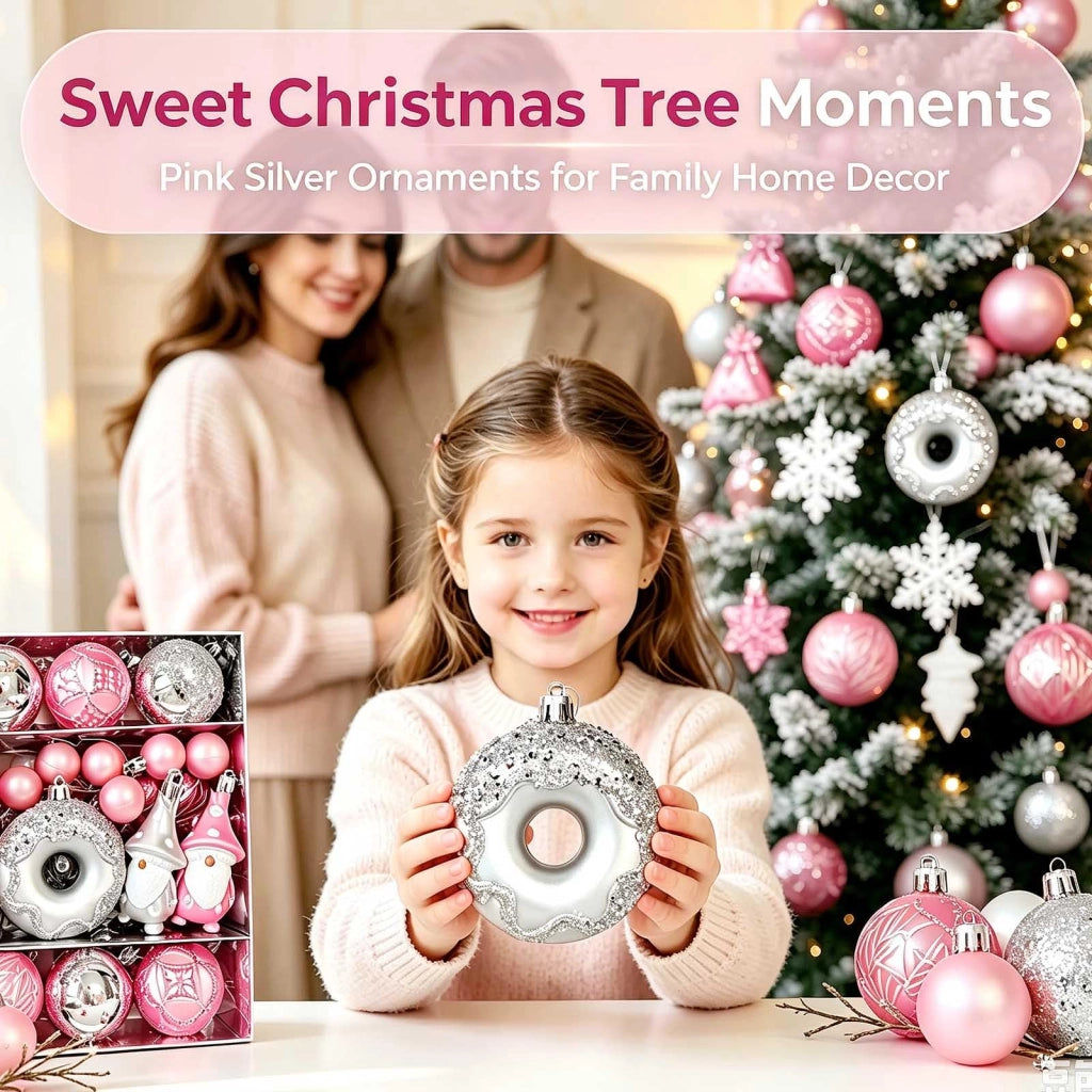 60 palline per albero di Natale infrangibili, dipinte a mano, di dimensioni 3/6/8 cm