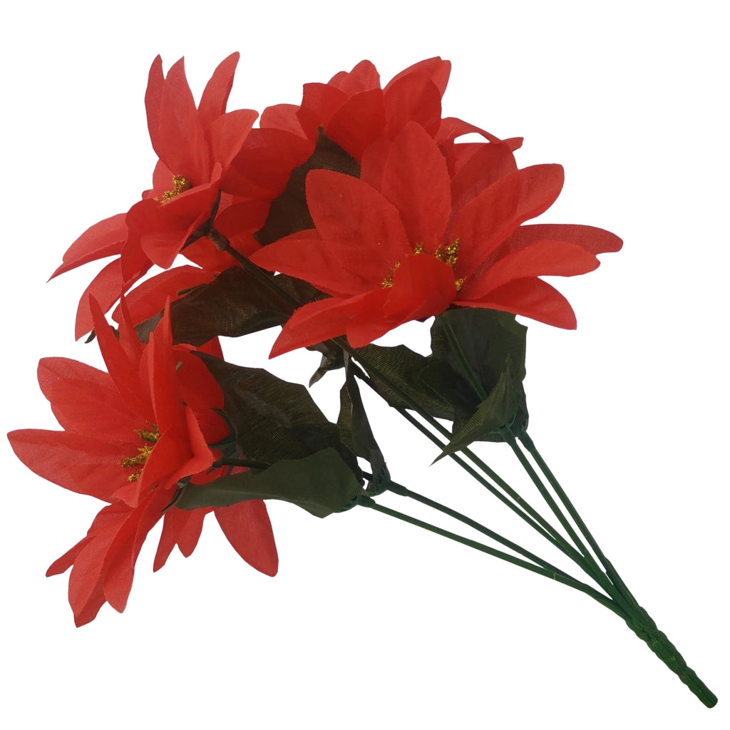24 stelle natalizie artistiche, rosse, con 7 punte per confezione, realizzate in tessuto