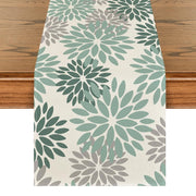 Tovaglia rettangolare in poliestere, motivo floreale, 40x180 cm