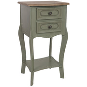 Comodino in legno verde 38x31,5x71h cm
