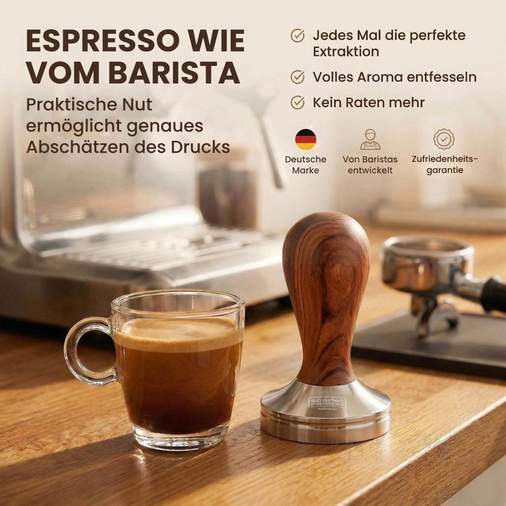 Pressino per espresso, modello Classic, 41 mm, in ebano, colore nero