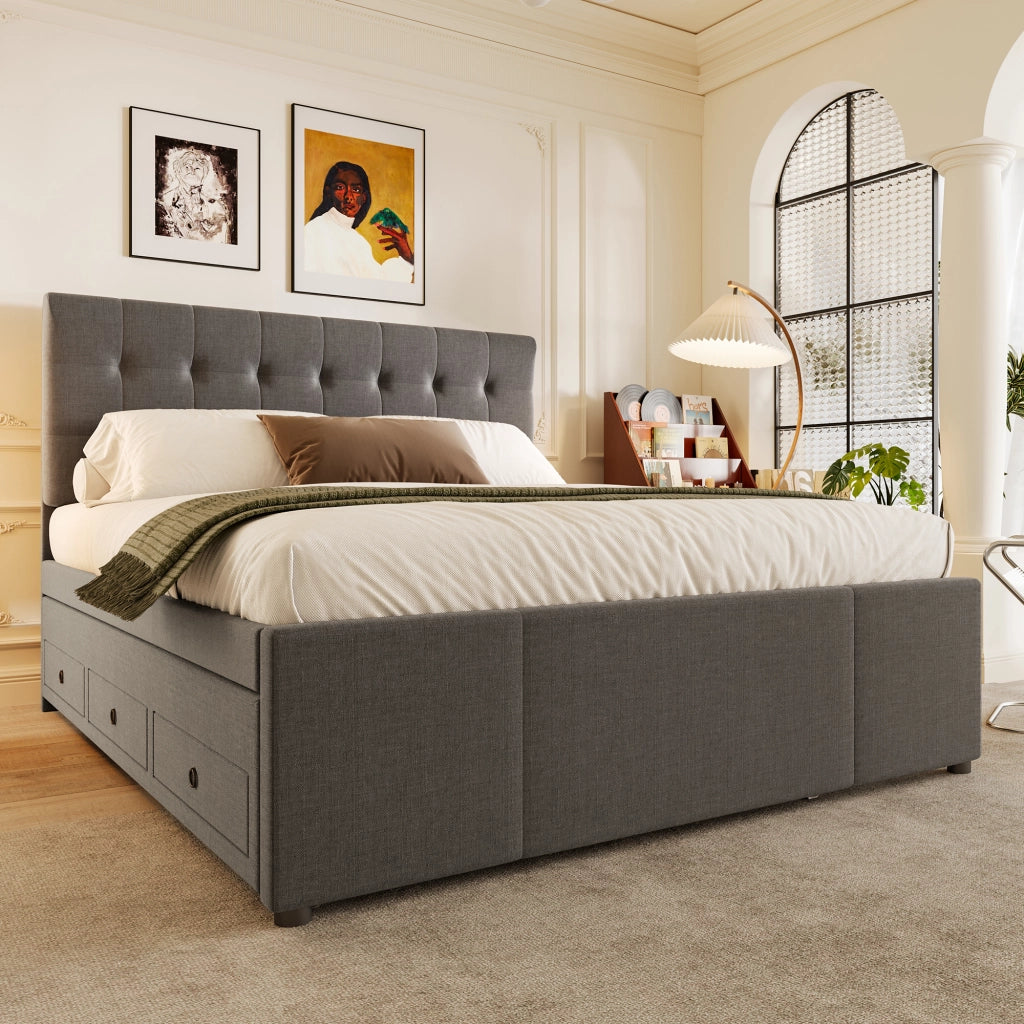 Letto 180 ¡Á 200 cm con contenitore idraulico; testiera lunga in velluto beige; lampade da lettura e USB