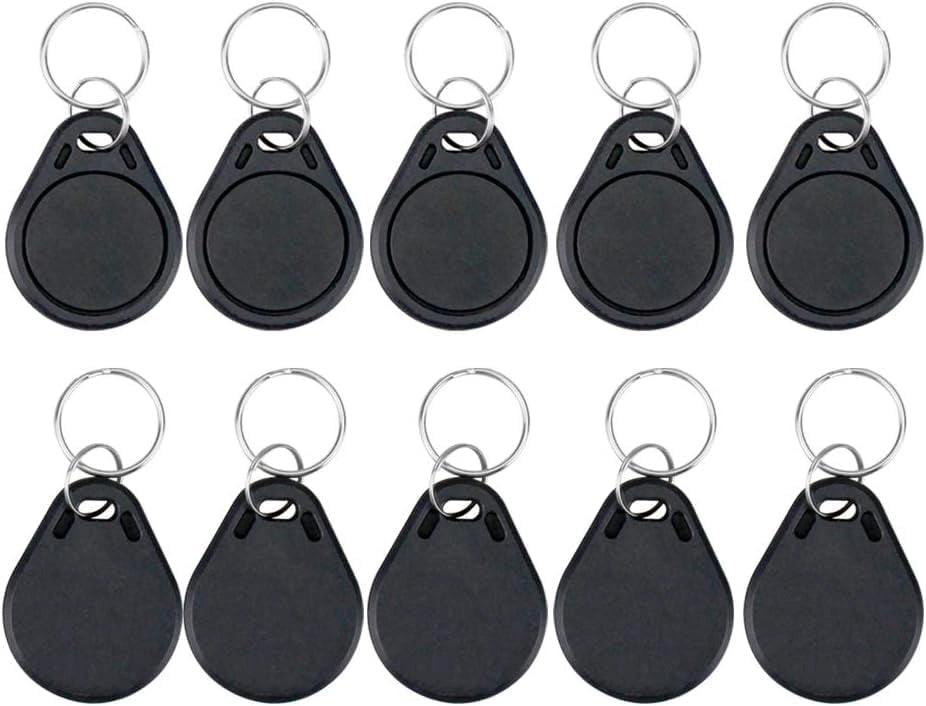Confezione da 100 portachiavi NFC-RFID, frequenza 13,56 MHz, impermeabili, in ABS