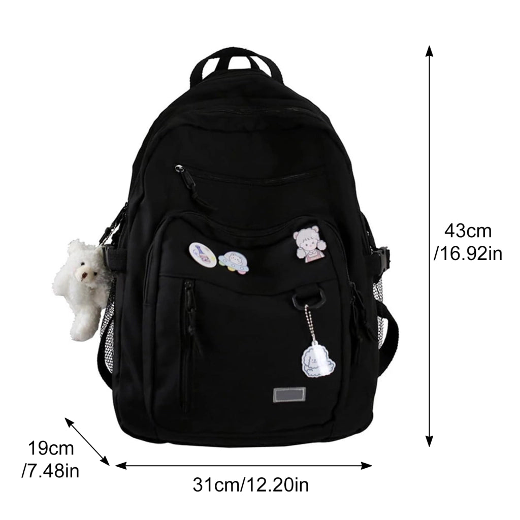 Zaino in tessuto Oxford con tasche e spallacci imbottiti
