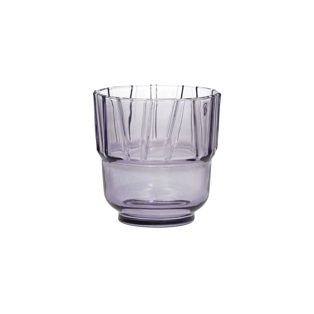 Set di 6 bicchieri in bambù, capacità 245 ml, colore viola