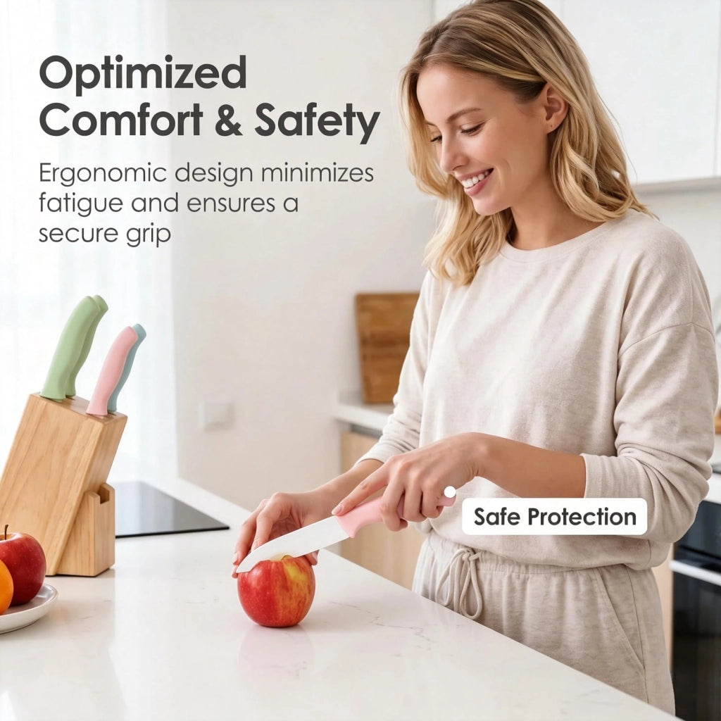 Set di 6 coltelli da cucina in Vetroceramica, precisi, ergonomici e resistenti