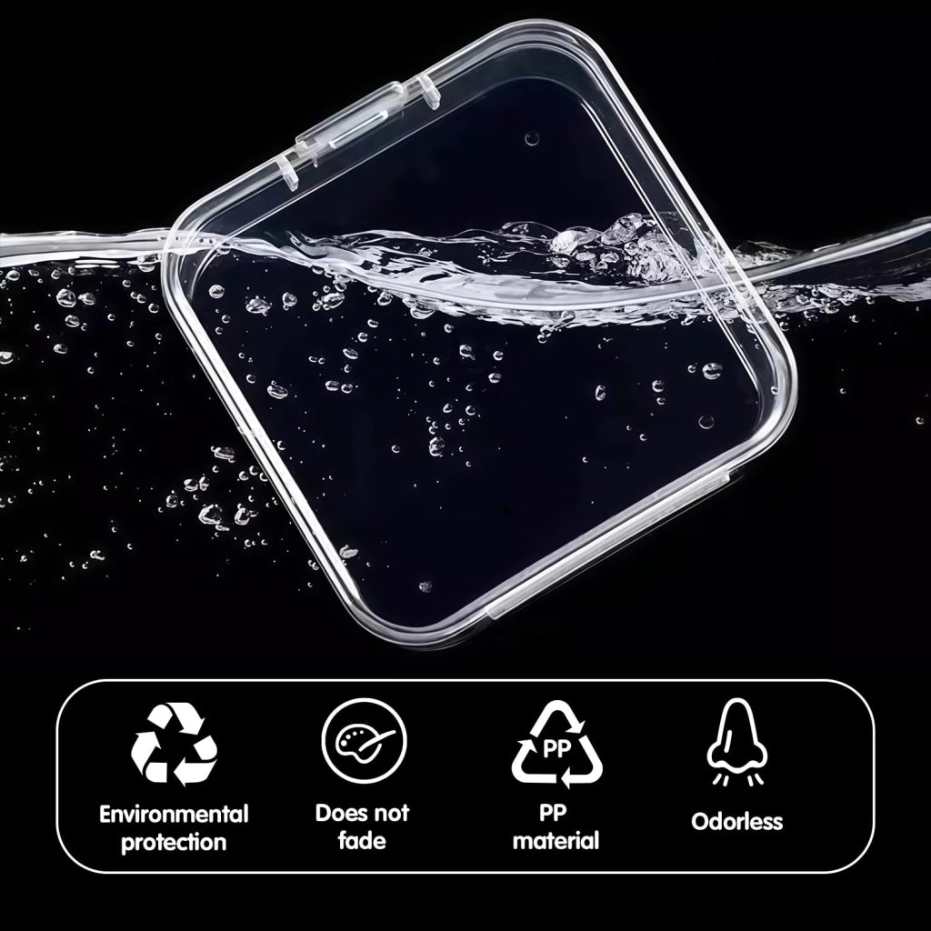 30 mini contenitori di plastica, 5x5x2 cm, trasparenti