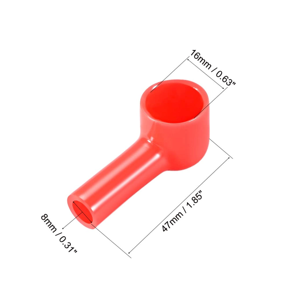Tappi protettivi in gomma isolante, 8 x 16 mm, rosso/nero, 1 paio