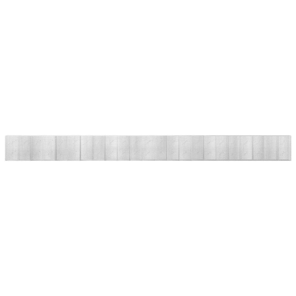 Gabione con Filo da 5 mm e Rete da 5x2,5 cm 1150x10x100 cm 3463505