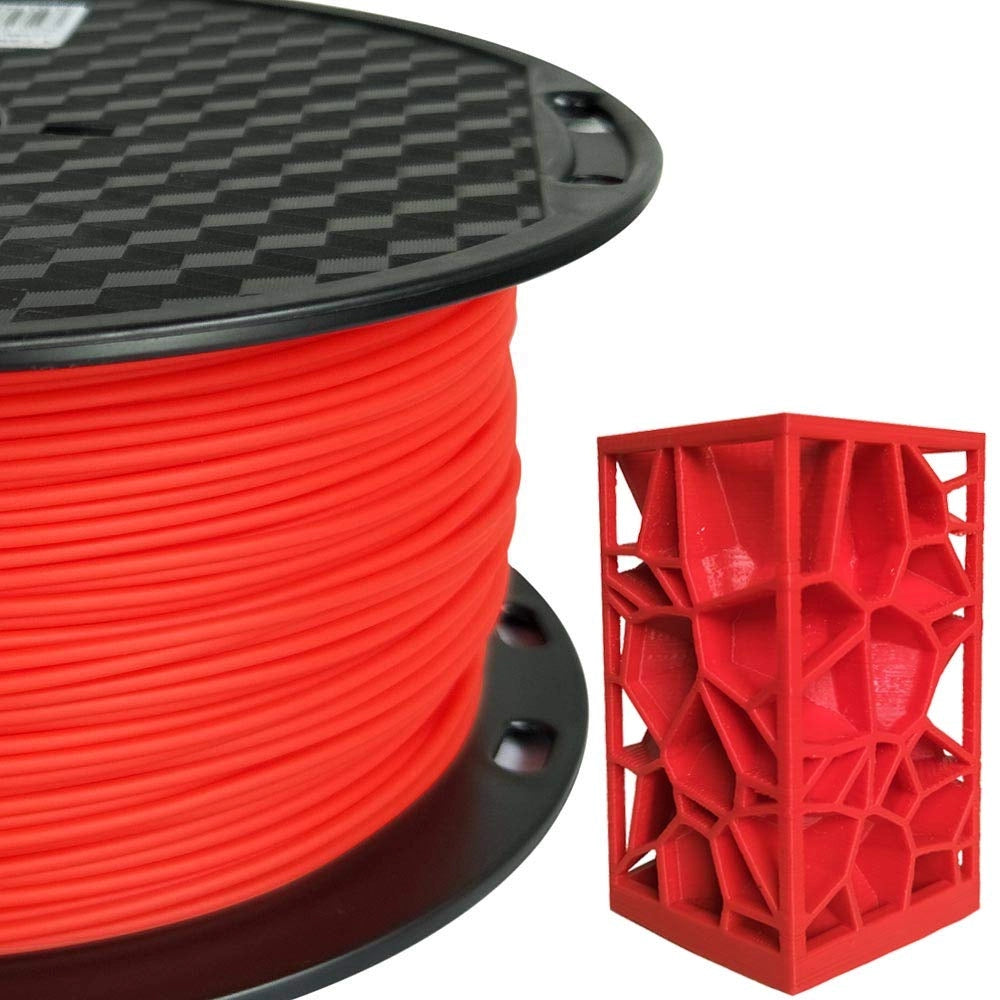 Filamento PLA+ da 1,75 mm, colore rosso, 1 kg, materiale per stampa 3D